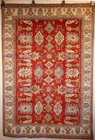 Traditional Afghan Kazak Rug