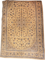 Traditional Persian Kurk Wool Kashan Rug