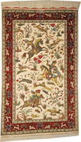 Traditional Fine Persian Qume with Signature (Qume Shirazi)