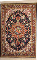 Traditional Fine Persian Qume with Signature (Qume Ahamadi)